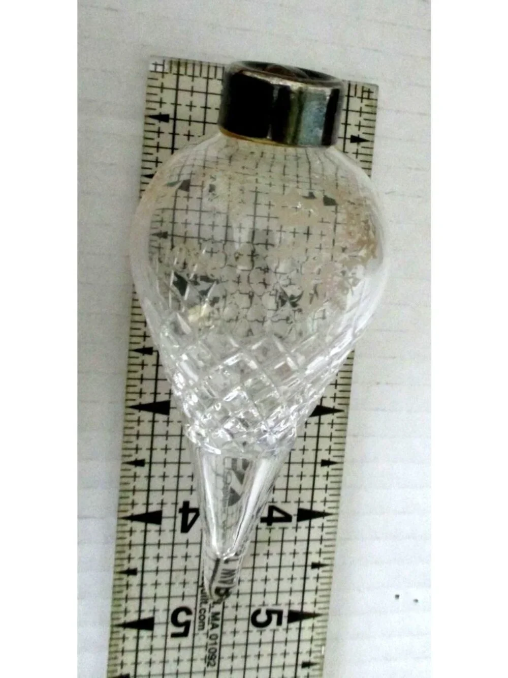 Royal Doulton 1986 Crystal Christmas Ornament With Box Made In England